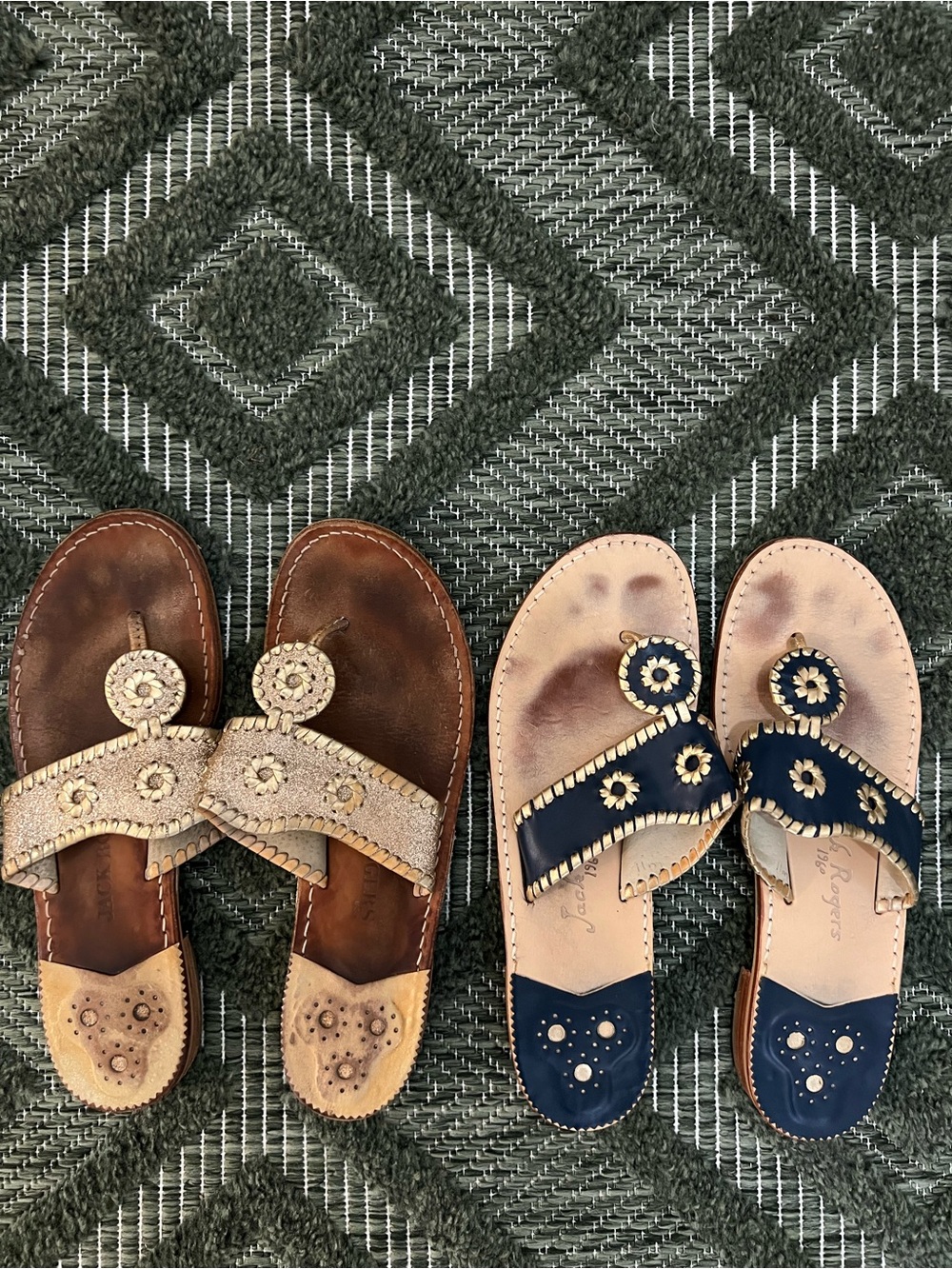 2 pairs of Jack Rogers sandals